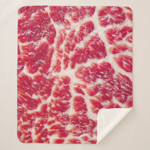 Manta Sherpa Textura de filete de carne de ternera con marmol