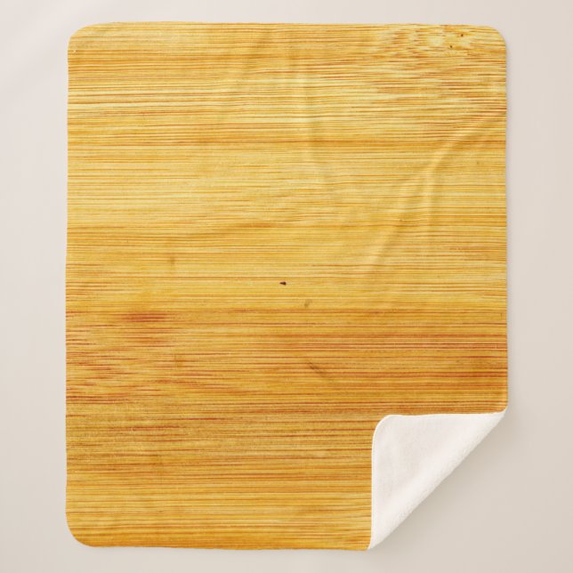 Manta Sherpa Textura de fondo de bambú de madera (Anverso)