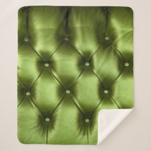 Manta Sherpa Textura de fondo de capitona verde oscuro genuina 