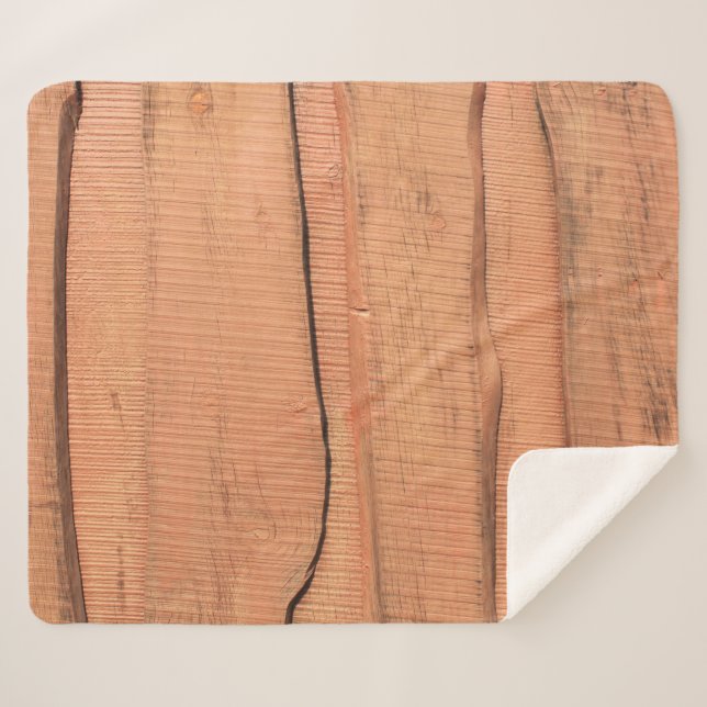 Manta Sherpa Textura de madera (Anverso (horizontal))