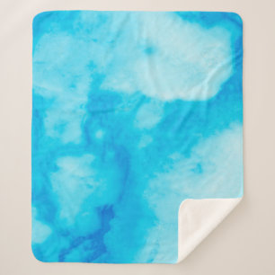 Manta Sherpa Textura de mármol blanco azul con patronabst natur