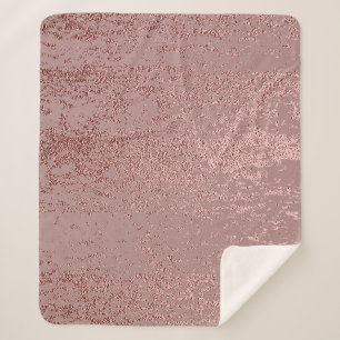 Manta Sherpa Textura de oro metálico, cuarzo rosa.