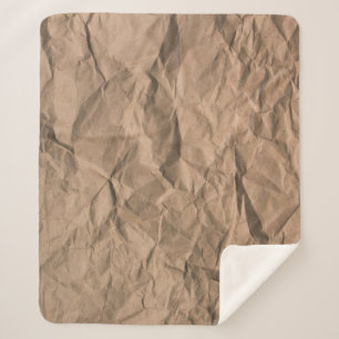 Manta Sherpa Textura de papel reciclado rugosa y marrón