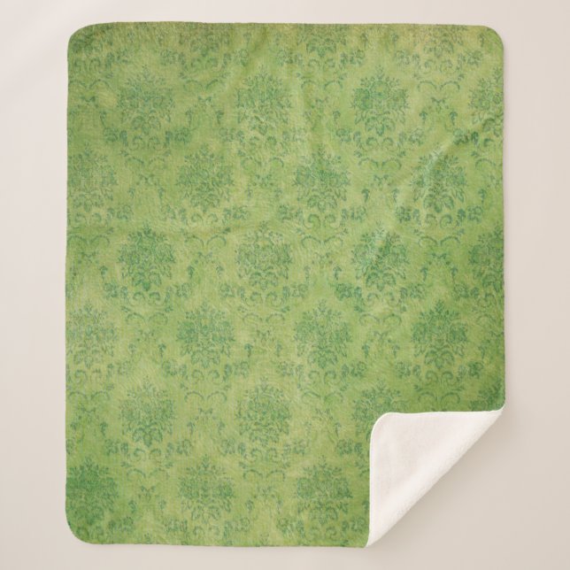 Manta Sherpa Textura de plantilla verde de fondo (Anverso)