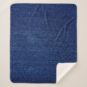 Manta Sherpa Textura del fondo de tela de jeans denim