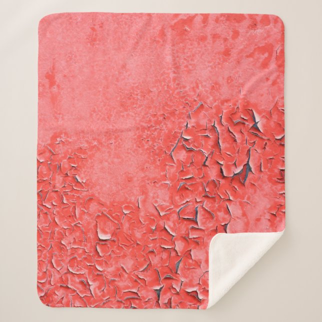 Manta Sherpa Textura del retrogrupo de pared de hierro pintado  (Anverso)