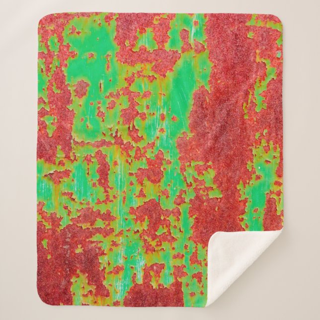 Manta Sherpa textura metalizado con arañazos y grietas, efecto  (Anverso)