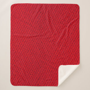 Manta Sherpa Textura vibrante de tela roja