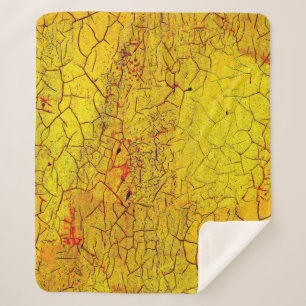 Manta Sherpa Texture of old yellow paint crackedabstract,aged,a