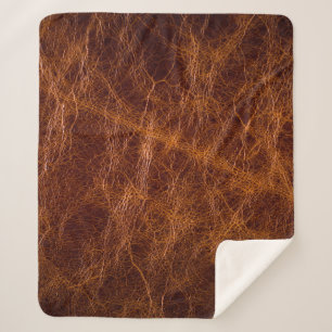 Manta Sherpa Textureabstracto de cuero marrón, arte,artificial,