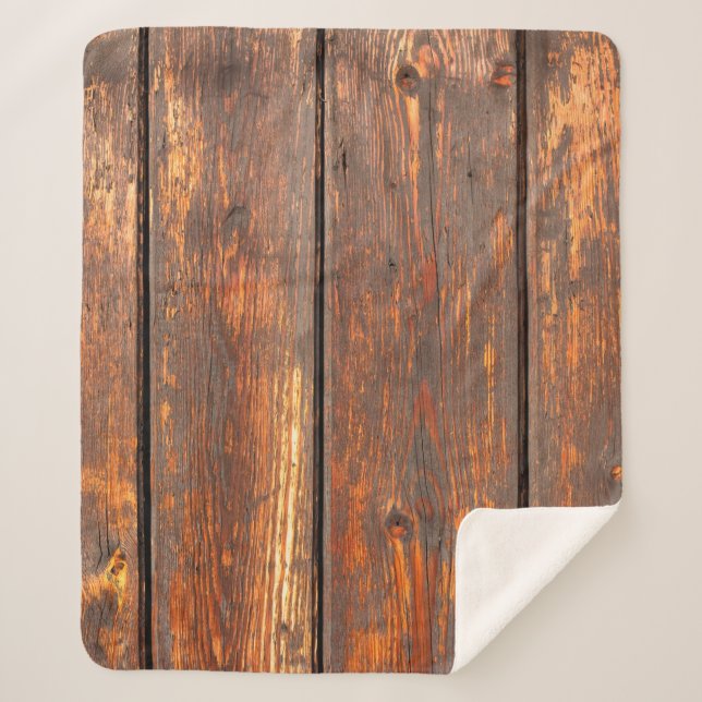 Manta Sherpa Textureabstracto de fondo de tablas viejas y meteo (Anverso)