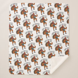 Manta Sherpa Thanksgiving Leg Day Sherpa Blanket