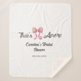 Manta Sherpa that's amore bridal shower pink retro bow boho nam