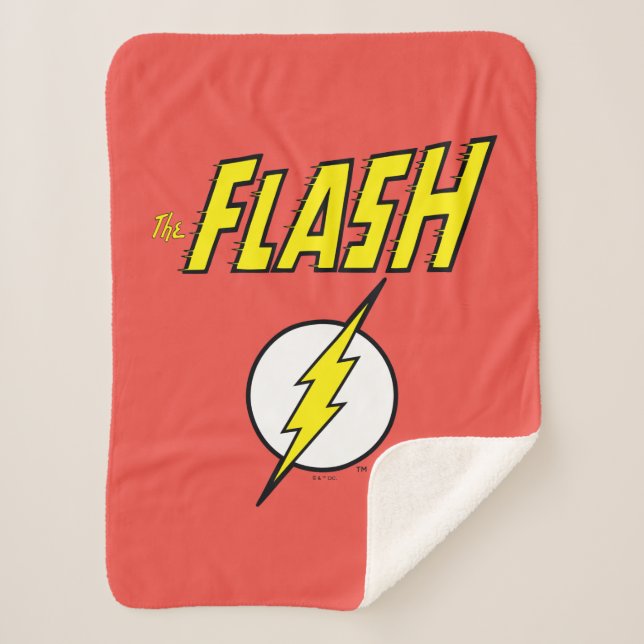 Manta Sherpa The Flash Name & Lightning Bolt Logo (Anverso)