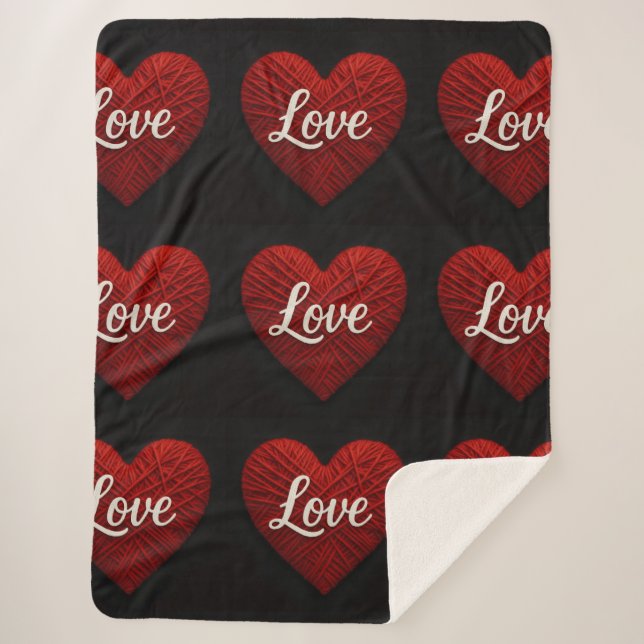 Manta Sherpa "The Greatest of These" Sherpa Yarn Look Blanket (Anverso)