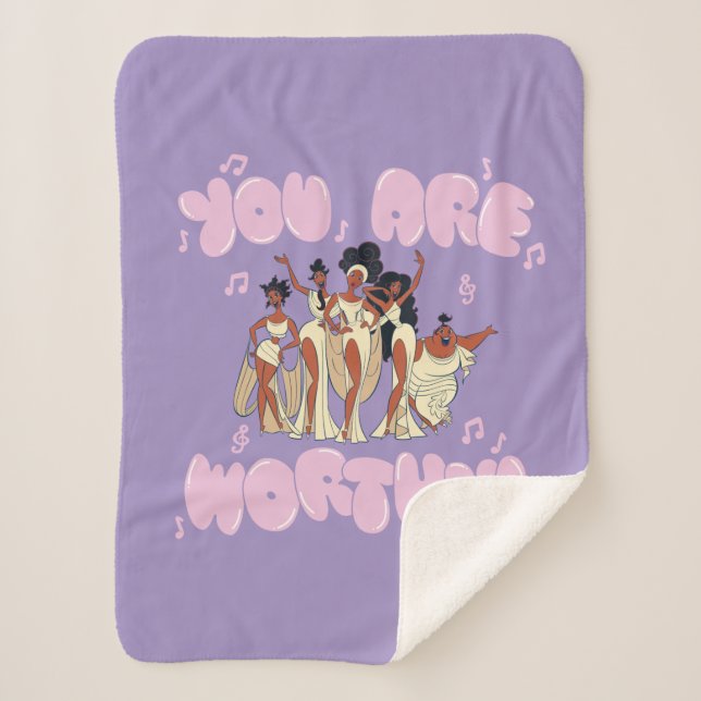 Manta Sherpa The Muses - You Are Worthy Sherpa Blanket (Anverso)