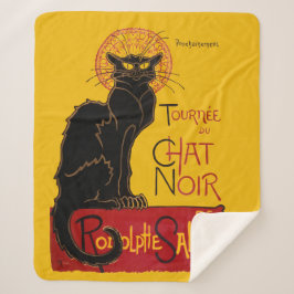 Manta Sherpa Theophile Steinlen - Le Chat Noir Vintage