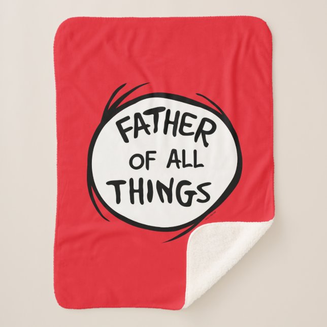 Manta Sherpa Thing One Thing Two - Padre de todas las cosas (Anverso)
