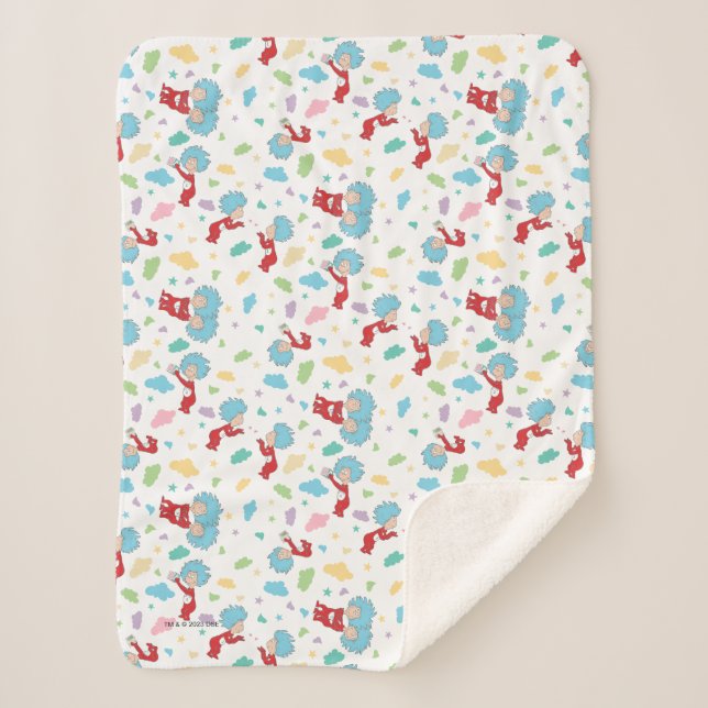 Manta Sherpa Thing One Thing Two Sweet Things Pattern (Anverso)