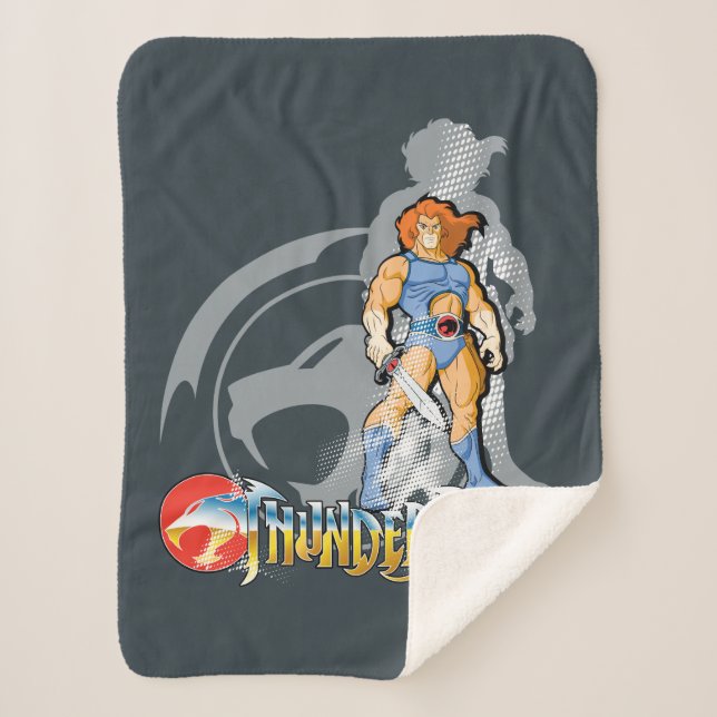 Manta Sherpa ThunderCats | Gráfica de Sombra de León-O Halftton (Anverso)