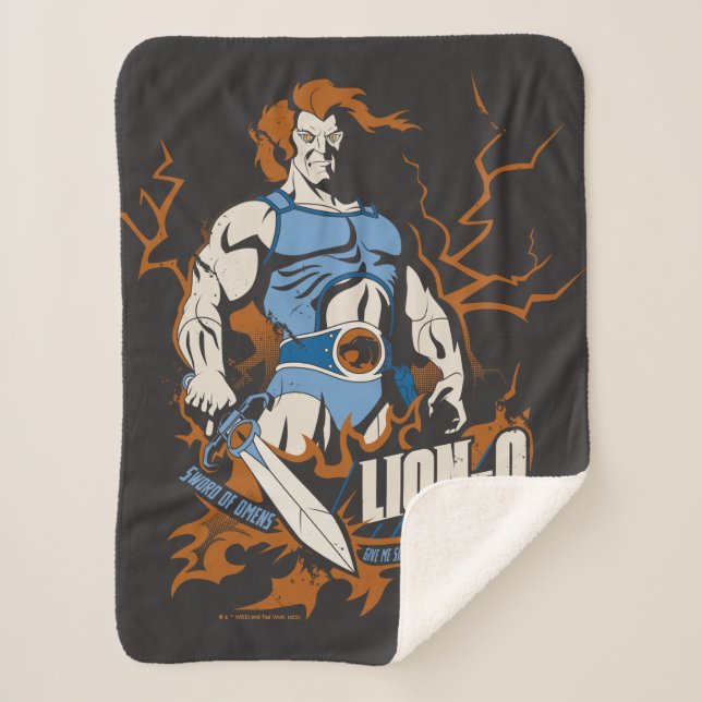 Manta Sherpa ThunderCats | Gráfico eléctrico de león-O (Anverso)