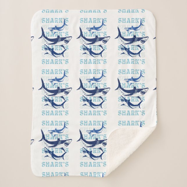 MANTA SHERPA TIBURONES, TIBURONES, ESTILO (Anverso)