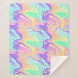 Manta Sherpa Tie Dye Swirl Marble Retro Groovy