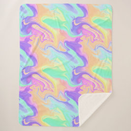 Manta Sherpa Tie Dye Swirl Marble Retro Groovy
