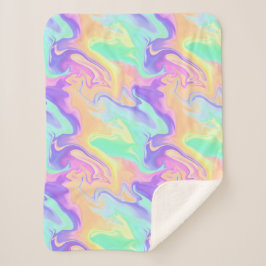 Manta Sherpa Tie Dye Swirl Marble Retro Groovy