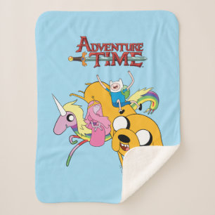 Manta Sherpa Tiempo de aventura   Dama, Bubblegum, Finn y Jake