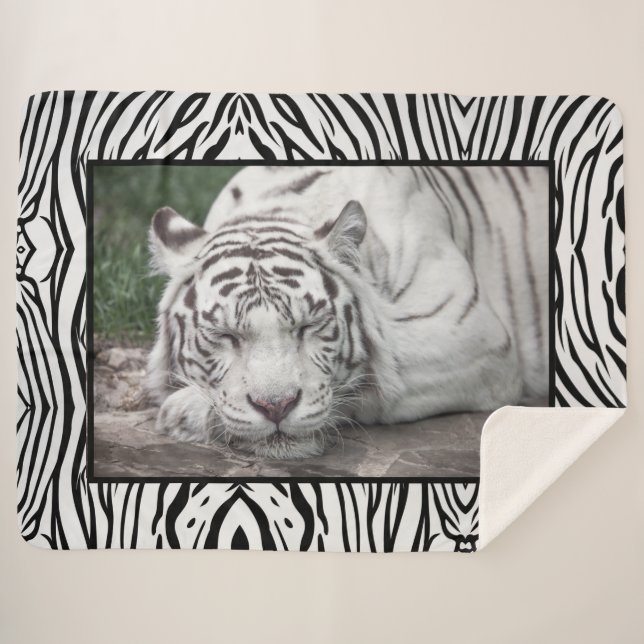 Manta Sherpa Tigre blanco (Anverso (horizontal))