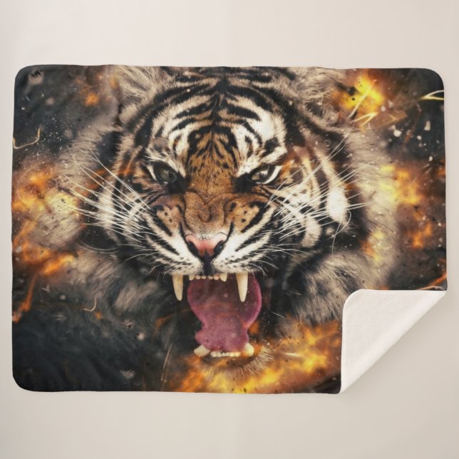 MANTA SHERPA TIGRE DE INCENDIO (Anverso (horizontal))