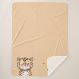 Manta Sherpa Tigre Naranja