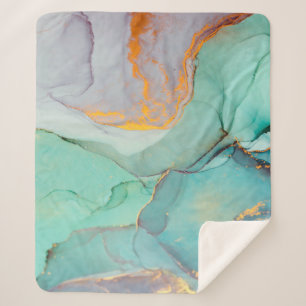 Manta Sherpa Tinta, pintura, abstracto. Cierre de la pintura. C