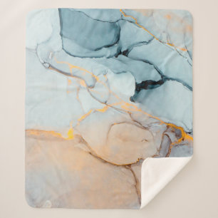 Manta Sherpa Tinta, pintura, abstracto. Cierre de la pintura. C