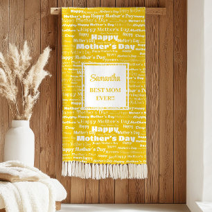 Manta Sherpa Tipografía Chic Elegante Regalo del Día de la Madr