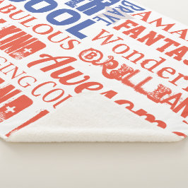 Manta Sherpa Tipografía Personalizada Arte de Metro Bandera de 