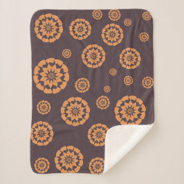 Manta Sherpa Tira de serenidad floral geométrica