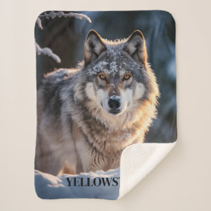 Manta Sherpa Tira de yellowstone Wolf Sherpa Blanket