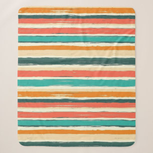 Manta Sherpa Tirado de color bohemio vintage (3)