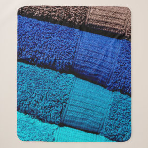 Manta Sherpa Toallas azul turquesa gris
