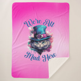 Manta Sherpa Todos estamos locos aquí - Alicia inspirada en el 