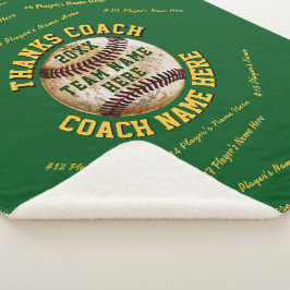 Manta Sherpa TODOS Los REGALOS del Mejor Entrenador de Béisbol 