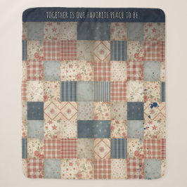 Manta Sherpa Togeneridad Personalizada de Parche Vintage