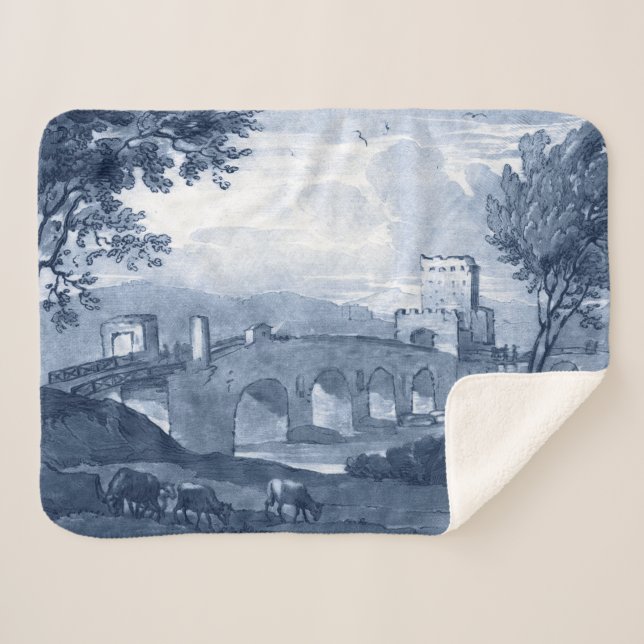 Manta Sherpa Toile Pastoral - Puente (Anverso (horizontal))