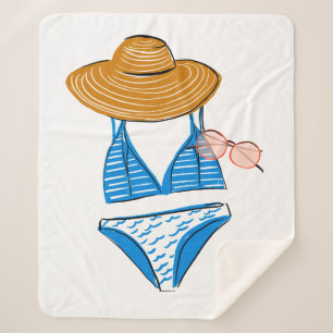 Manta Sherpa Toma el sol - Blue Swimsuit 2
