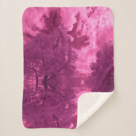 Manta Sherpa Tono rosado nubes infrarrojas
