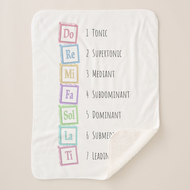 Manta Sherpa Tonos de la escala Solfeggio Bloques Musicales de  (Anverso)
