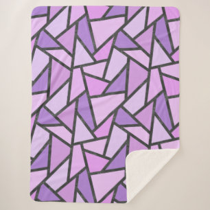 Manta Sherpa Tonos de vidrio manchado de lilas