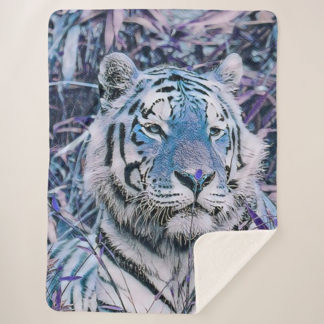 Manta Sherpa Tony Tiger azul (Anverso)